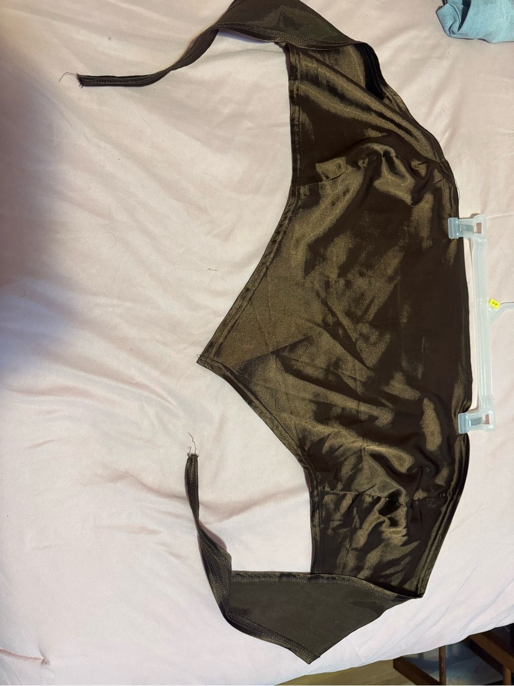 Brown Scarf Crop Top